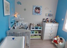 déco chambre bébé bleu