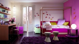 idée déco chambre fille prune