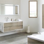 ambiance salle de bain gris et violet