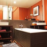 déco salle de bain orange