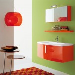 déco salle de bain orange