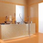 déco salle de bain orange