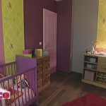 décoration chambre bébé violet