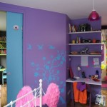 décoration chambre bébé violet