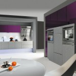 ambiance cuisine gris et violet