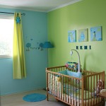 ambiance chambre bébé turquoise