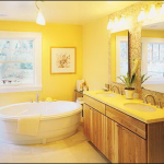 ambiance salle de bain jaune