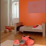 décoration chambre fille orange
