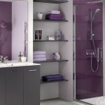 idée déco salle de bain violet
