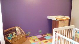 ambiance chambre bébé violet
