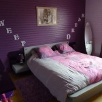 ambiance chambre gris et violet