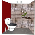 ambiance wc - toilettes rouge