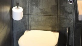 déco wc - toilettes gris et blanc