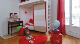 décoration chambre bébé rouge