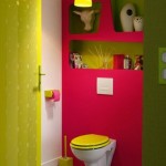 idée déco wc - toilettes vert