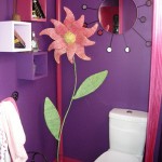déco wc - toilettes violet