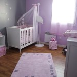 décoration chambre bébé gris et violet