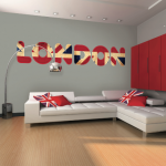 décoration chambre gris et rouge