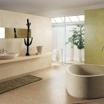 idée déco salle de bain vert