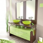 idée déco salle de bain vert