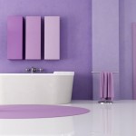 déco salle de bain violet