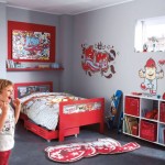 décoration chambre fille rouge