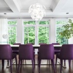décoration salle à manger violet
