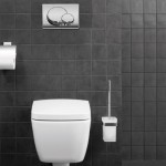 idée déco wc - toilettes gris et blanc