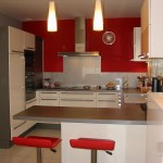 ambiance cuisine gris et rouge