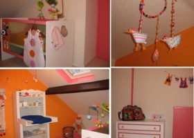 déco chambre bébé orange