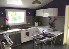 déco cuisine violet