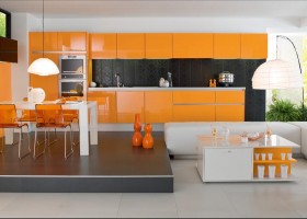 décoration cuisine orange