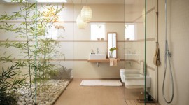 décoration salle de bain beige
