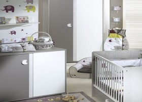 idée déco chambre bébé gris et blanc