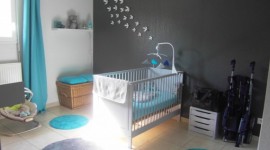 idée déco chambre bébé turquoise