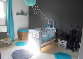 idée déco chambre bébé turquoise