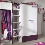 ambiance chambre fille gris et violet