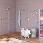 ambiance chambre fille gris et violet