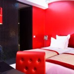 ambiance chambre gris et rouge