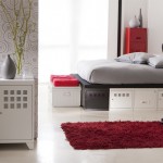 ambiance chambre gris et rouge