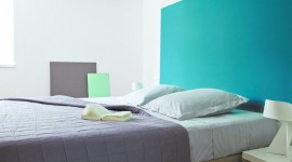 ambiance chambre turquoise