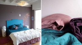 ambiance chambre fille turquoise