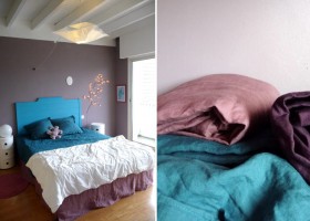 ambiance chambre fille turquoise