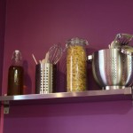 ambiance cuisine gris et violet