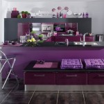 ambiance cuisine gris et violet