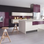 déco cuisine gris et violet