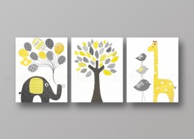 décoration chambre bébé jaune
