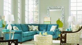 décoration salon turquoise