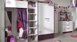 ambiance chambre fille violet