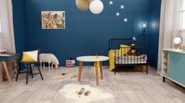 déco chambre fille bleu